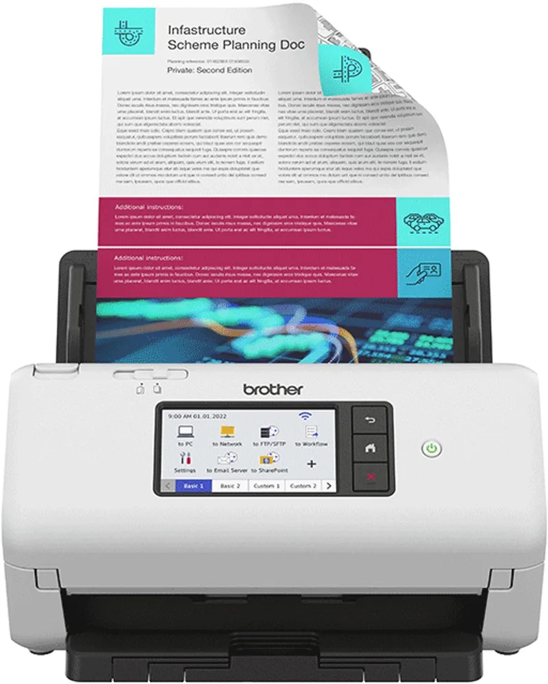 ADS-4500W - Scanner van Brother in Wit, Zwart – productfoto