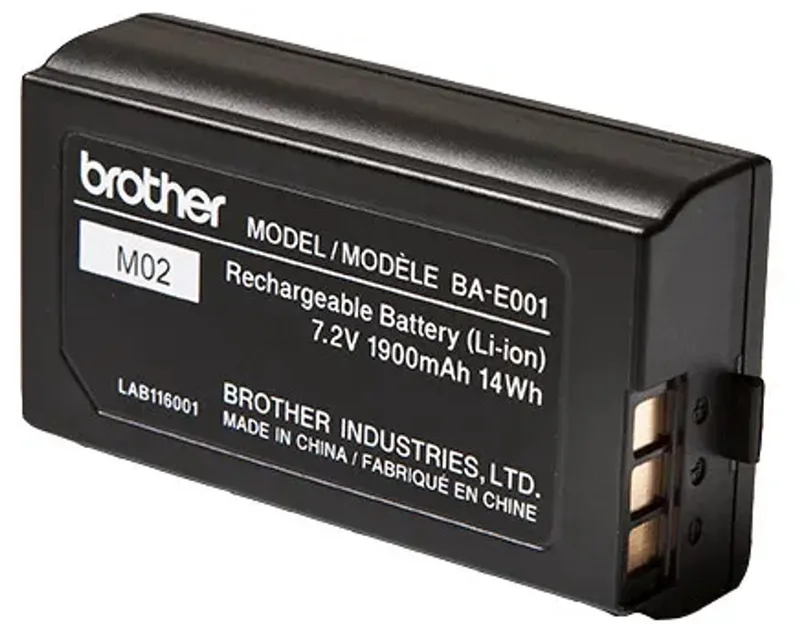 BAE001 Printer/Scanner reserveonderdeel en accessoire Batterij 1 stuk(s) från Brother i Svart – produktbild