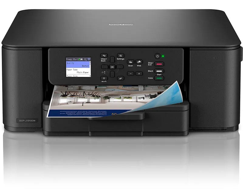 DCP-J1310W - Multifunctionele Inkjetprinter - A4 - 1200 x 6000 DPI - 16 ppm - Wifi van Brother in Zwart – productfoto