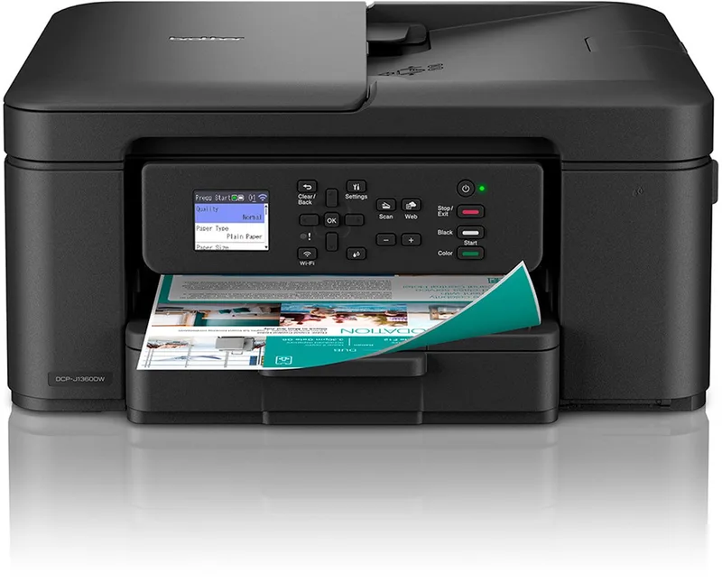 DCP-J1360DW - Multifunctionele Inkjetprinter - A4 - 1200 x 6000 DPI - 16 ppm - Wifi van Brother in Zwart – productfoto