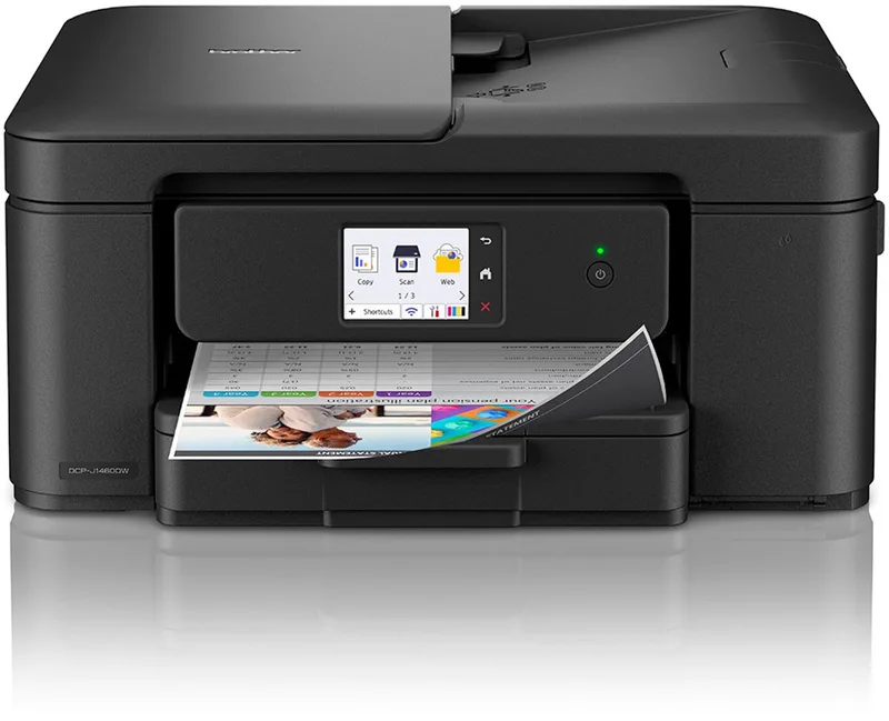 DCP-J1460DW - Multifunctionele Inkjetprinter - A4 - 1200 x 6000 DPI - 16 ppm - Wifi van Brother in Zwart – productfoto