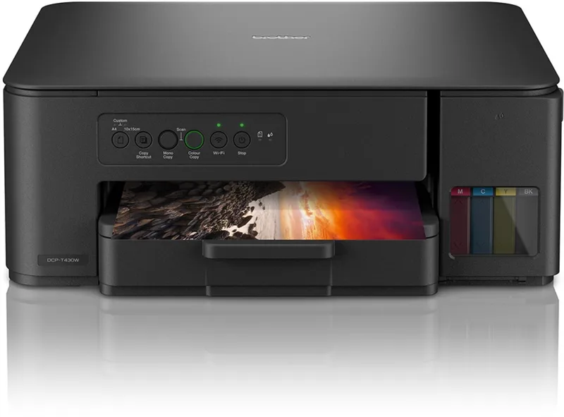 DCP-T430W - Multifunctionele Printer - 3 in 1 - Draadloze Verbinding van Brother in Wit – productfoto