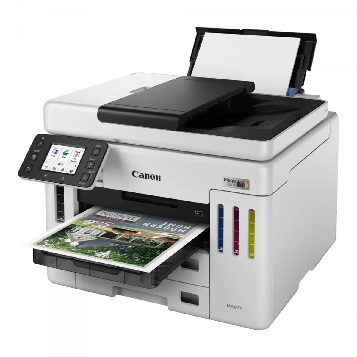 MAXIFY GX7140 Serie - Multifunctionele Printer - Wi-Fi - Ethernet - MegaTank från Canon i Vit, Svart – produktbild