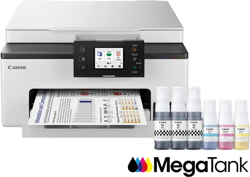 MAXIFY MegaTank GX1050 - All-in-One Printer - Inktank printer - 2 gratis extra flessen zwarte inkt fra Canon i Grå – produktbillede