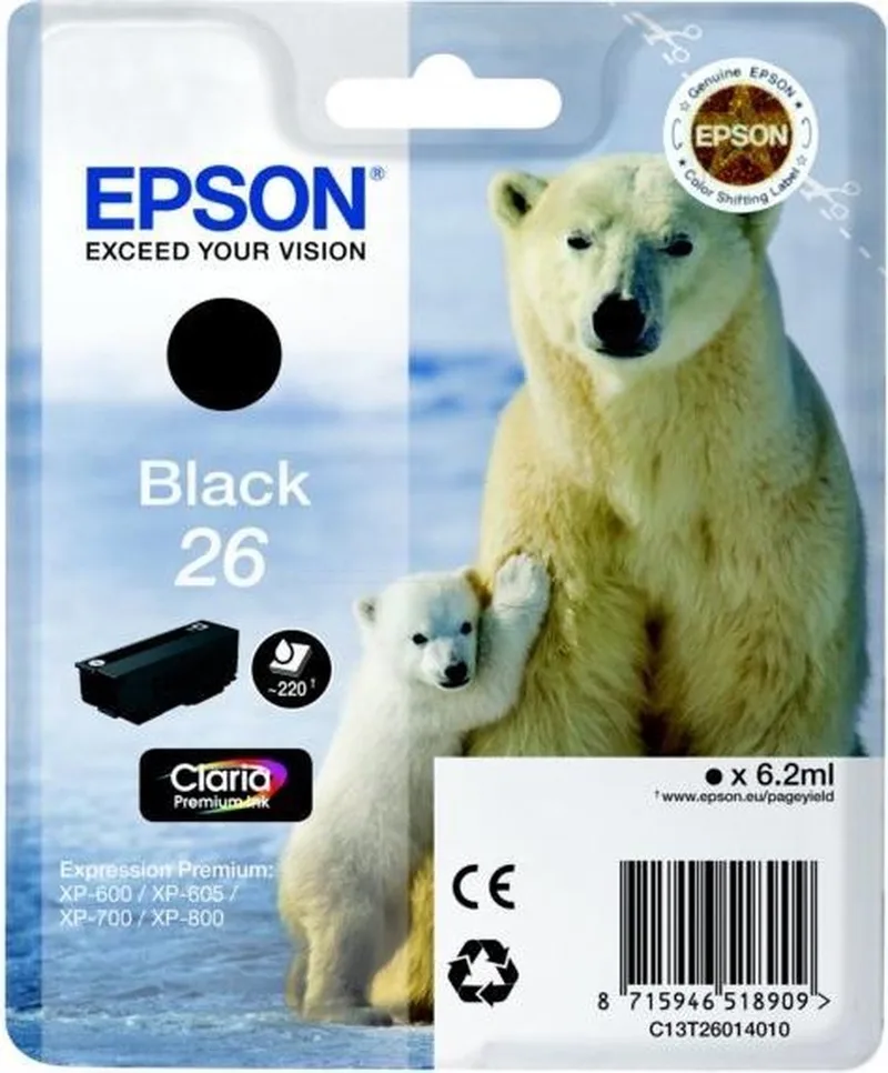 C13T26014020 - Inkt van Epson in Zwart – productfoto