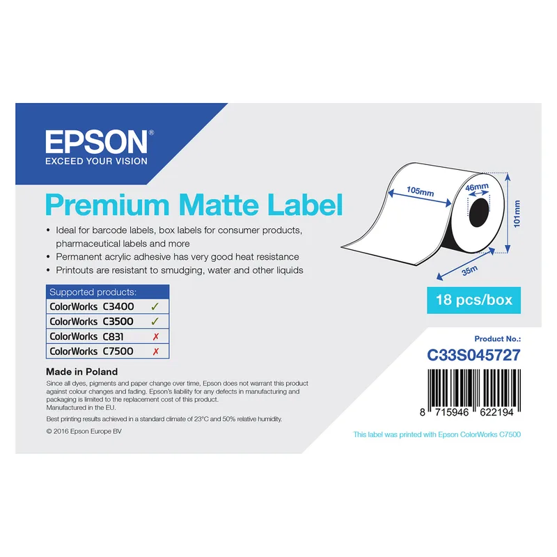 C33S045727 printer label von Epson – Produktfoto