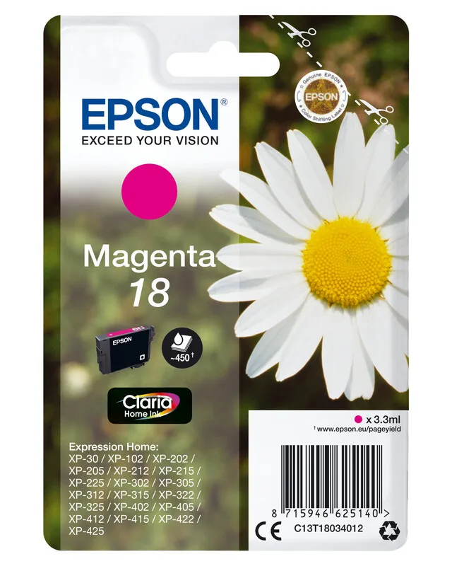 Daisy singlepack magenta 18 Claria Home inkt von Epson – Produktfoto