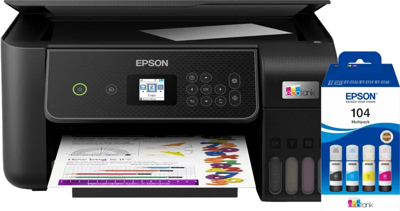 EcoTank ET-2871 + 1 set extra inktflesjes de Epson – photo produit