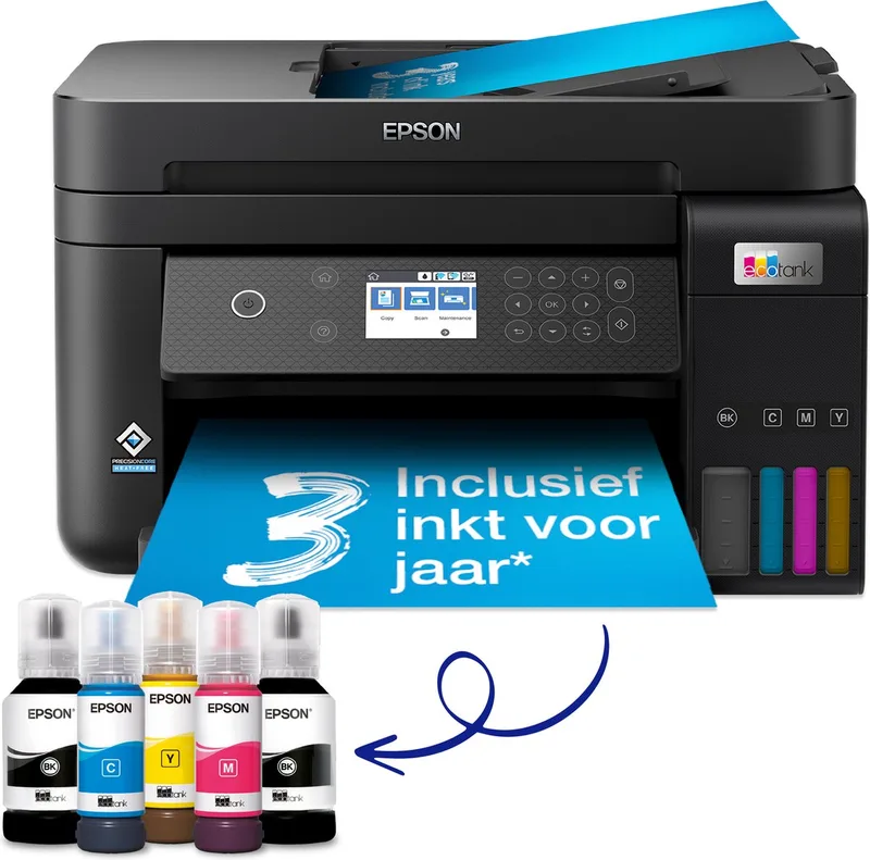 EcoTank ET-3850 - All-in-One Inkttank Printer - Inclusief tot 3 jaar inkt by Epson in Black – product photo