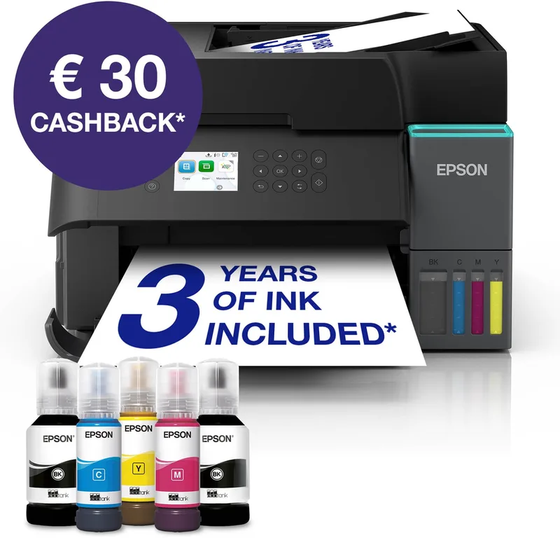 EcoTank ET-3950 - All-in-One Inkttank Printer - ADF van Epson in Zwart – productfoto