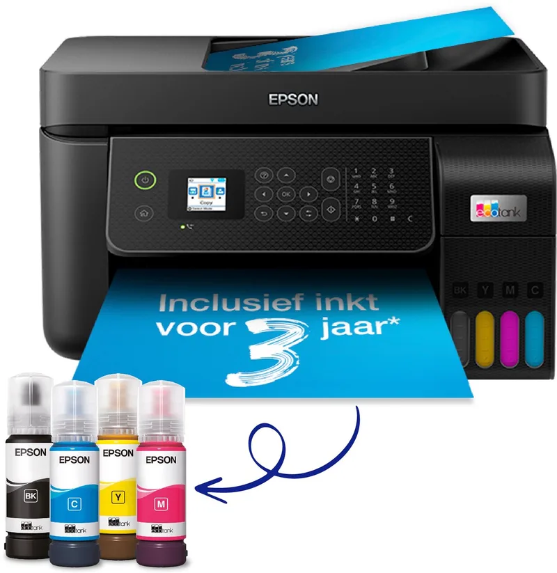 EcoTank ET-4800 - All-In-One Printer - Inclusief tot 3 jaar inkt van Epson in Zwart – productfoto