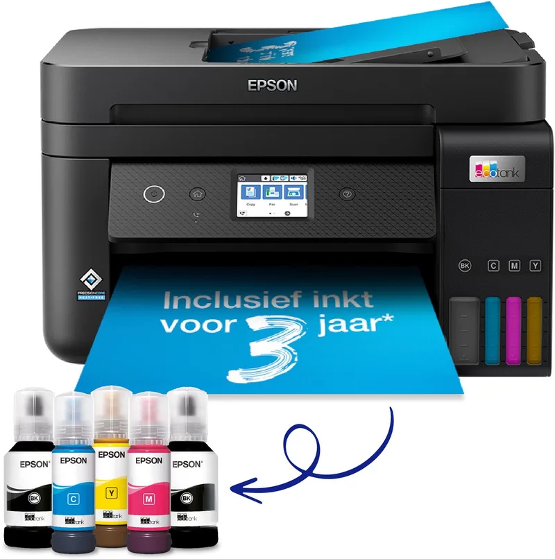 EcoTank ET-4850 - All-In-One Inkttank Printer - Inclusief tot 3 jaar inkt van Epson in Zwart – productfoto
