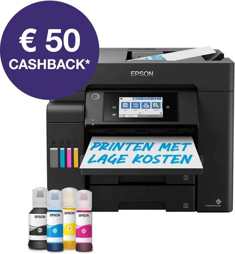 EcoTank ET-5805 - All-in-One Inkttank Printer - Inclusief tot 3 jaar inkt van Epson in Zwart – productfoto