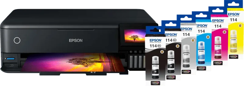 EcoTank ET-8550 + 1 set extra inktflesjes från Epson – produktbild