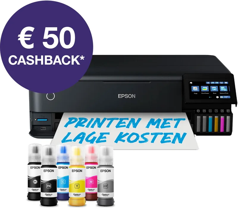 EcoTank ET-8550 - All-in-One Inkttank Printer - Inclusief tot 3 jaar inkt van Epson in Zwart – productfoto