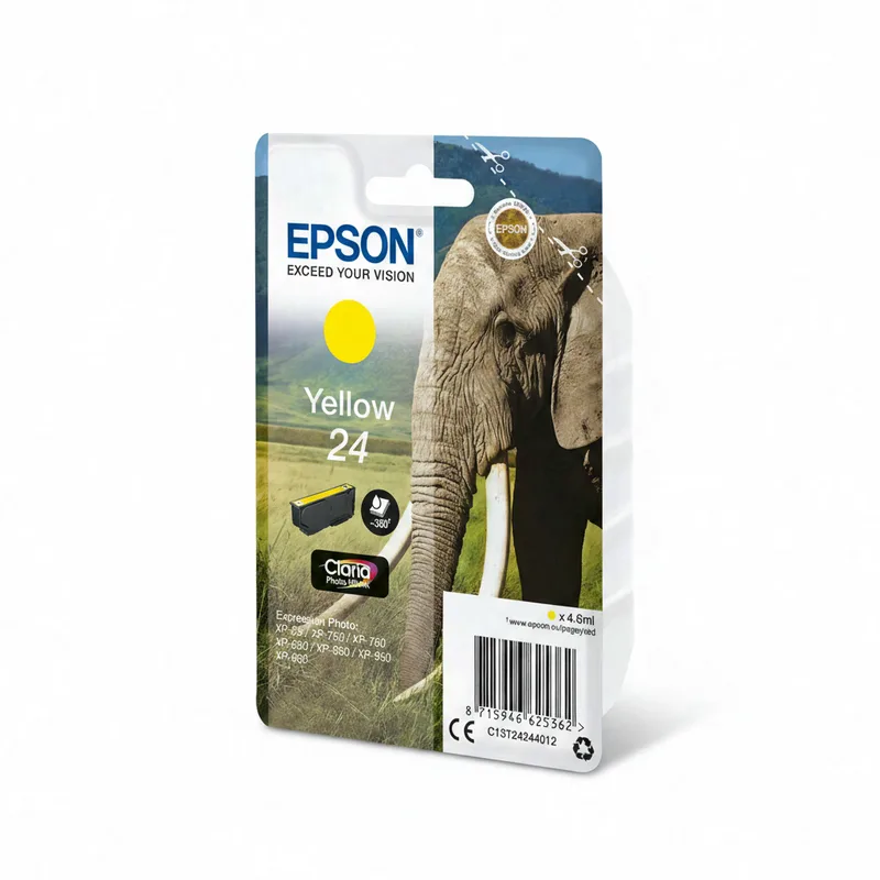 Elephant singlepack geel 24 Claria Photo HD inkt von Epson – Produktfoto