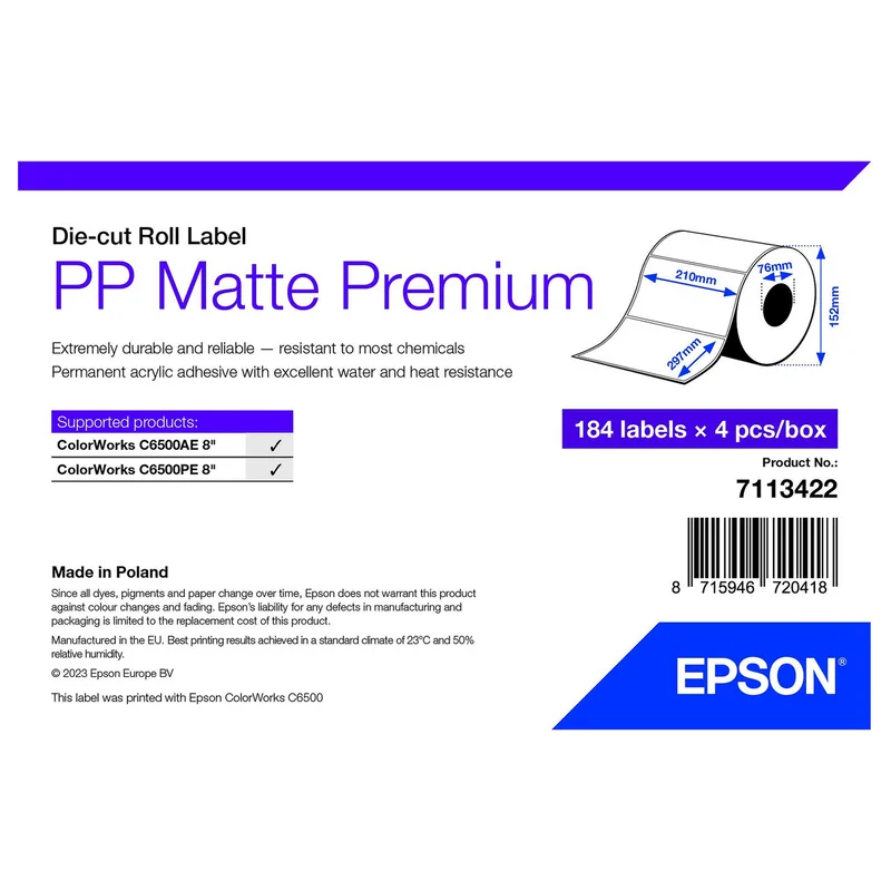 Epson 7113422 printer label von Epson – Produktfoto