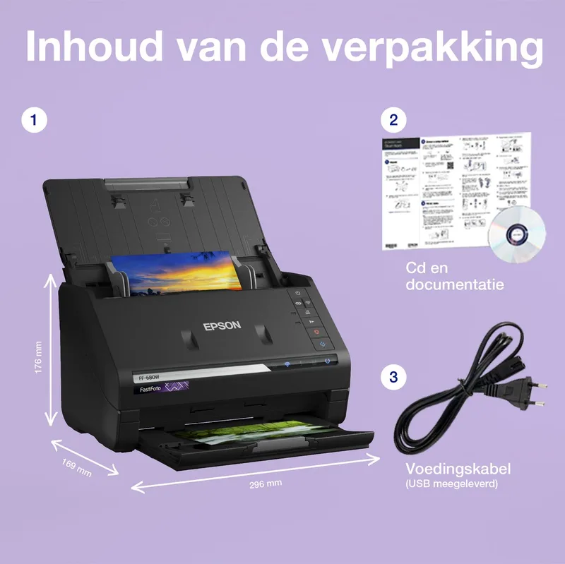 FastFoto FF-680W - Fotoscanner von Epson in Schwarz – Produktfoto