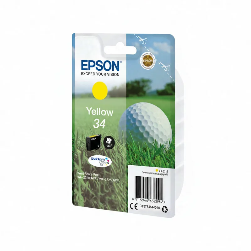 Golf ball singlepack gele 34 DURABrite Ultra inkt van Epson – productfoto