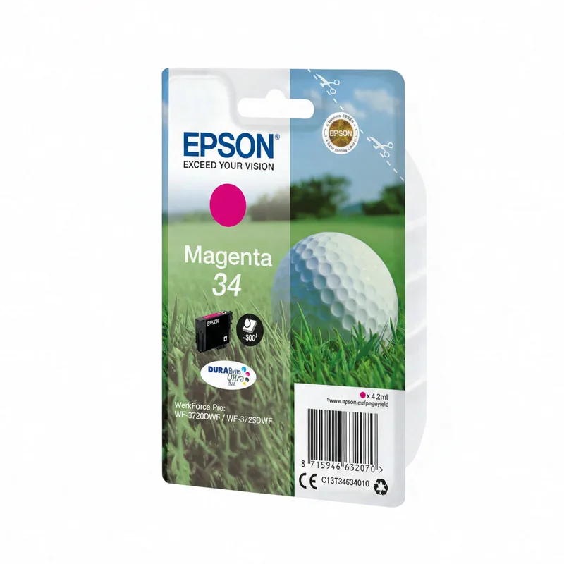 golfbal singlepack magenta 34 DURABrite Ultra inkt von Epson – Produktfoto