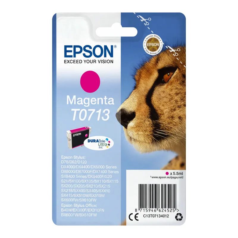 magenta T0713 DURABrite Ultra enkelverpakking inkt de Epson – photo produit