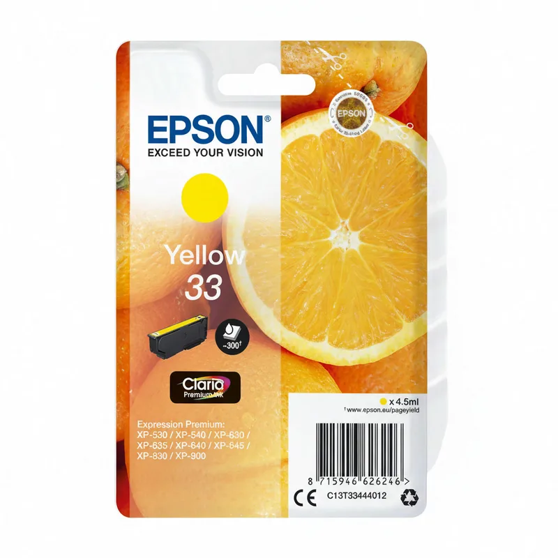 Oranges singlepack gele 33 Claria Premium inkt de Epson – photo produit