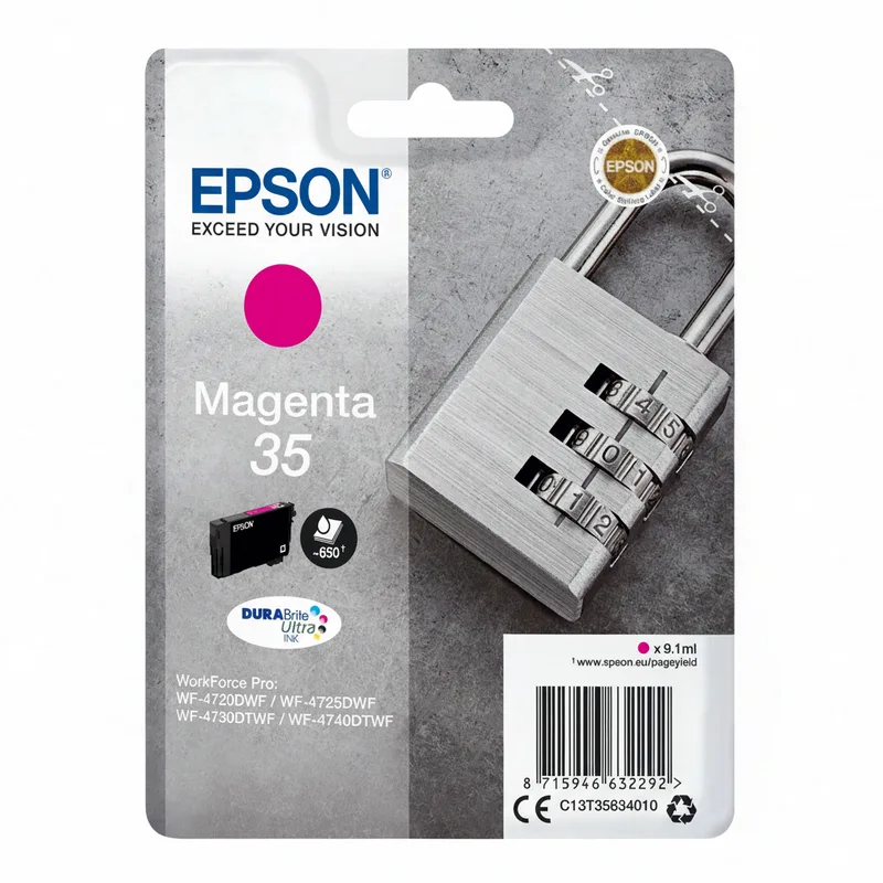 Padlock 35 DURABrite Ultra magenta enkelverpakking inkt von Epson – Produktfoto
