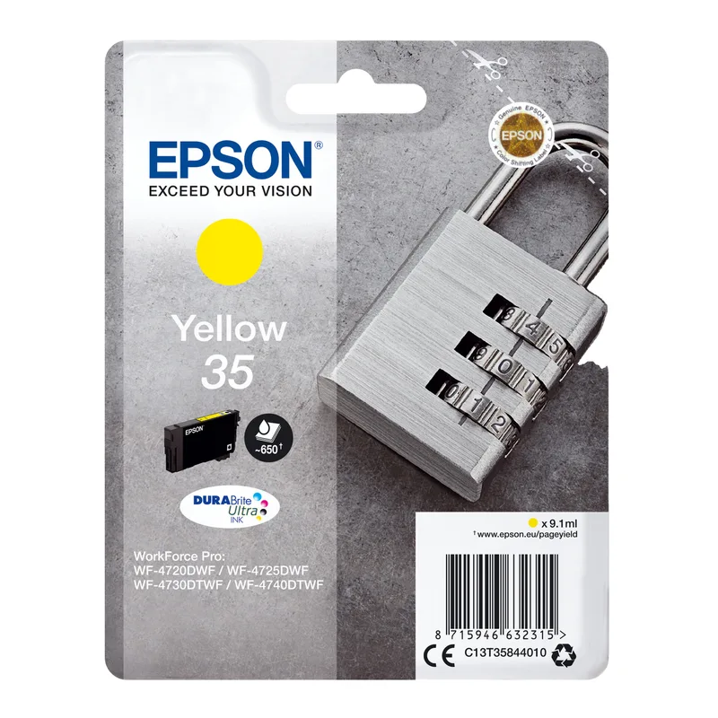 Padlock 35 gele DURABrite Ultra inkt, enkelverpakking de Epson – photo produit