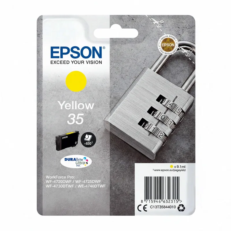 Padlock enkele verpakking geel 35 DURABrite Ultra inkt von Epson – Produktfoto