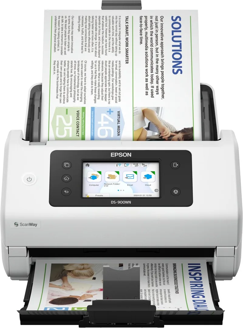 WorkForce DS-900WN - Scanner - Sheetfeeder - Met Wi-Fi by Epson in White – product photo