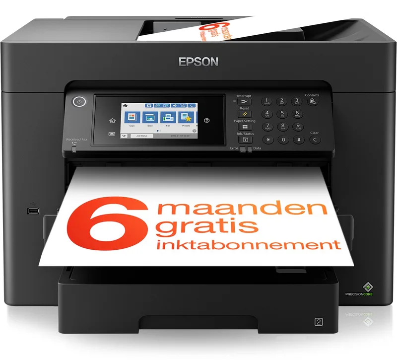 WorkForce WF-7840DTWF - All-in-one Printer - Geschikt voor ReadyPrint van Epson in Zwart – productfoto