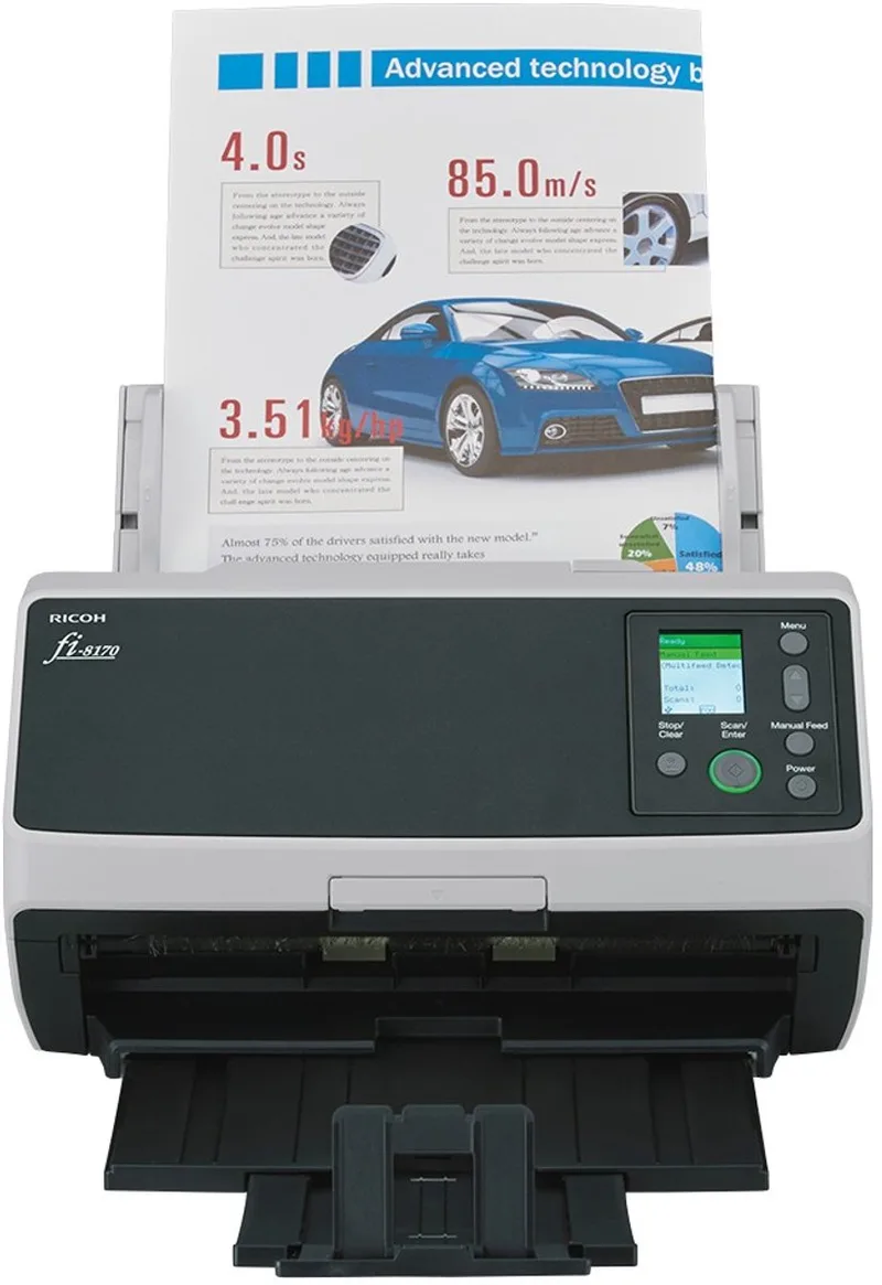 Scanner Fujitsu FI-8170 70 ppm van Fujitsu in Grijs, Wit – productfoto