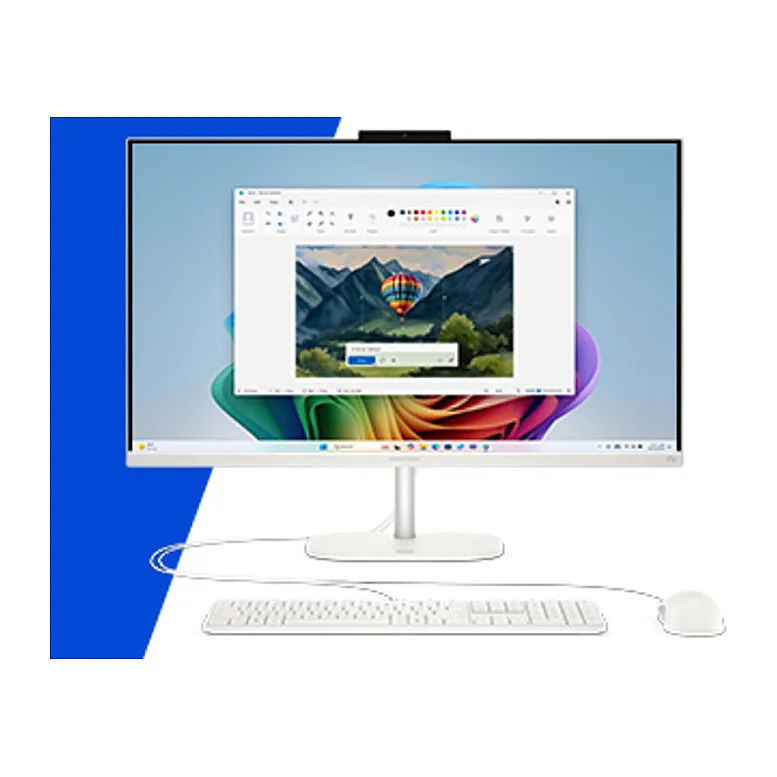 AIO HP OmniStudio 27-cw0450ng 27 RYZ AI 5 330/16GB/512SSD/W11 Home white von HP – Produktfoto