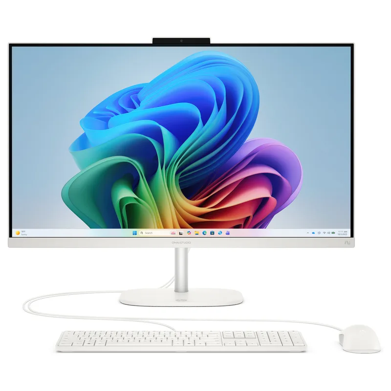 AIO HP OmniStudio 27-cw0471ng 27 RYZ AI 7 445/16GB/512SSD/W11 Home white von HP – Produktfoto