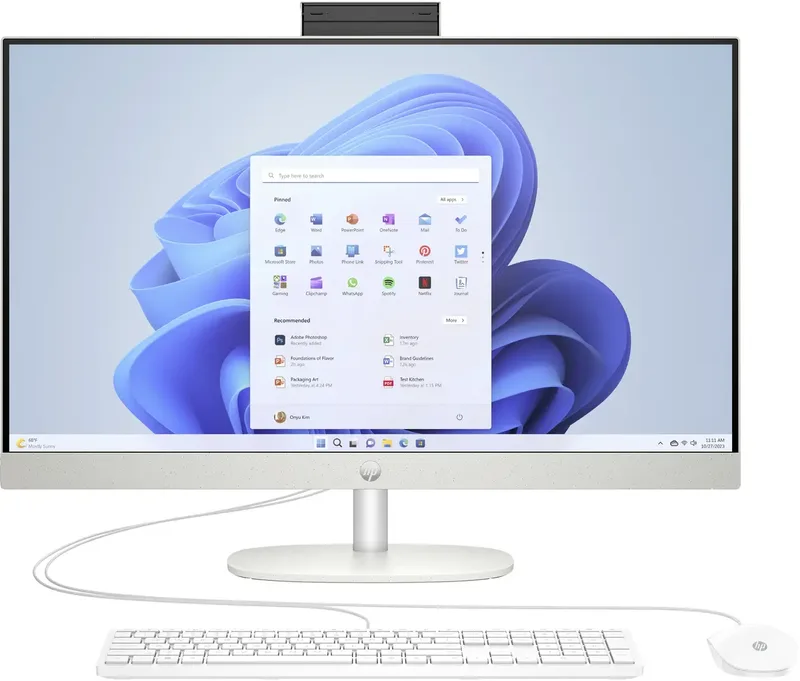 All-in-One PC HP 27-cr0005ng All-in-One-PC 68.6 cm (2 68.6 cm (27 Zoll) Full HD AMD Ryzen 3 7320U 4.1 GHz 8 GB RAM 512 GB SSD AMD 8Y3Q3EA von HP – Produktfoto