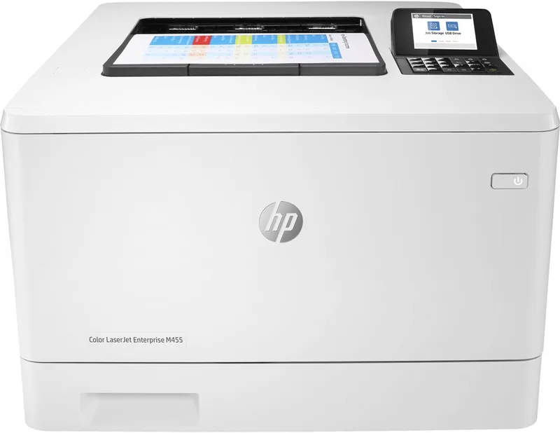 Color LaserJet Enterprise M455dn - All-in-One Kleuren Laserprinter van HP in Wit – productfoto