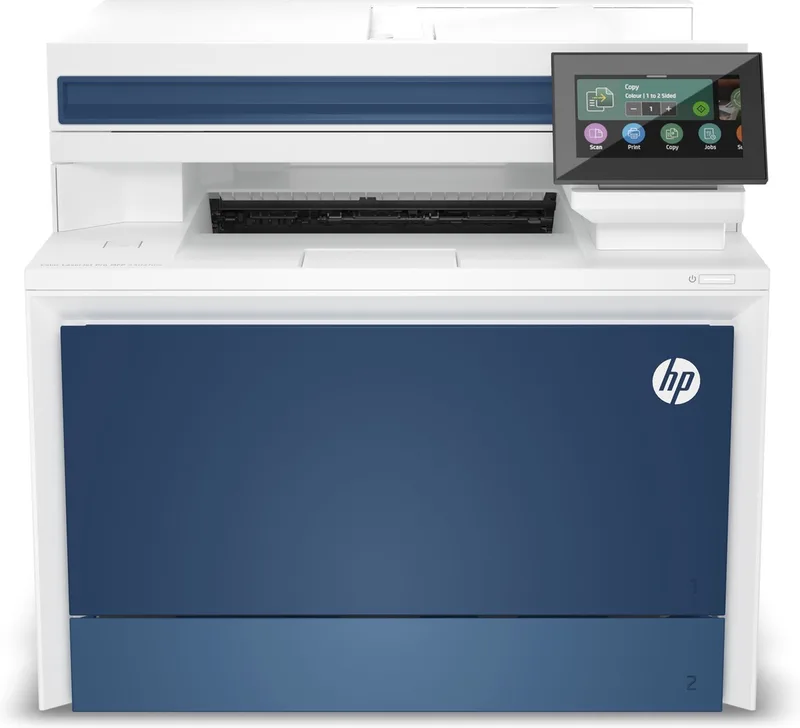 Color LaserJet Pro MFP 4302fdw - All-in-One Kleuren Laserprinter - Blauw van HP in Wit – productfoto