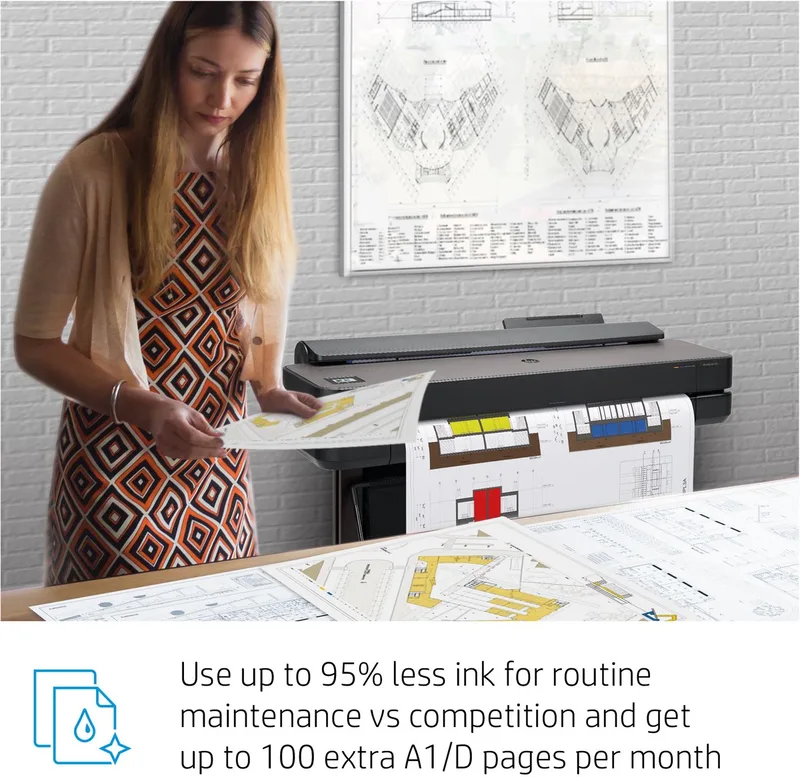 Designjet T650 24 inch printer van HP in Zwart – productfoto