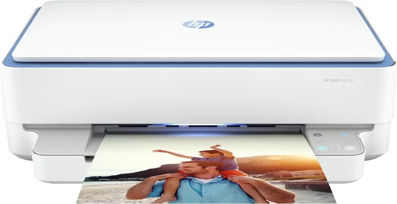 ENVY 6010e - All-in-One Printer - Multifunctionele fotoprinter - Geschikt voor Instant Ink van HP in Wit – productfoto