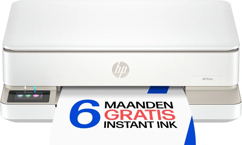 ENVY 6120e - All-in-One Inkjetprinter - Geschikt voor Instant Ink - Beige van HP in Wit – productfoto