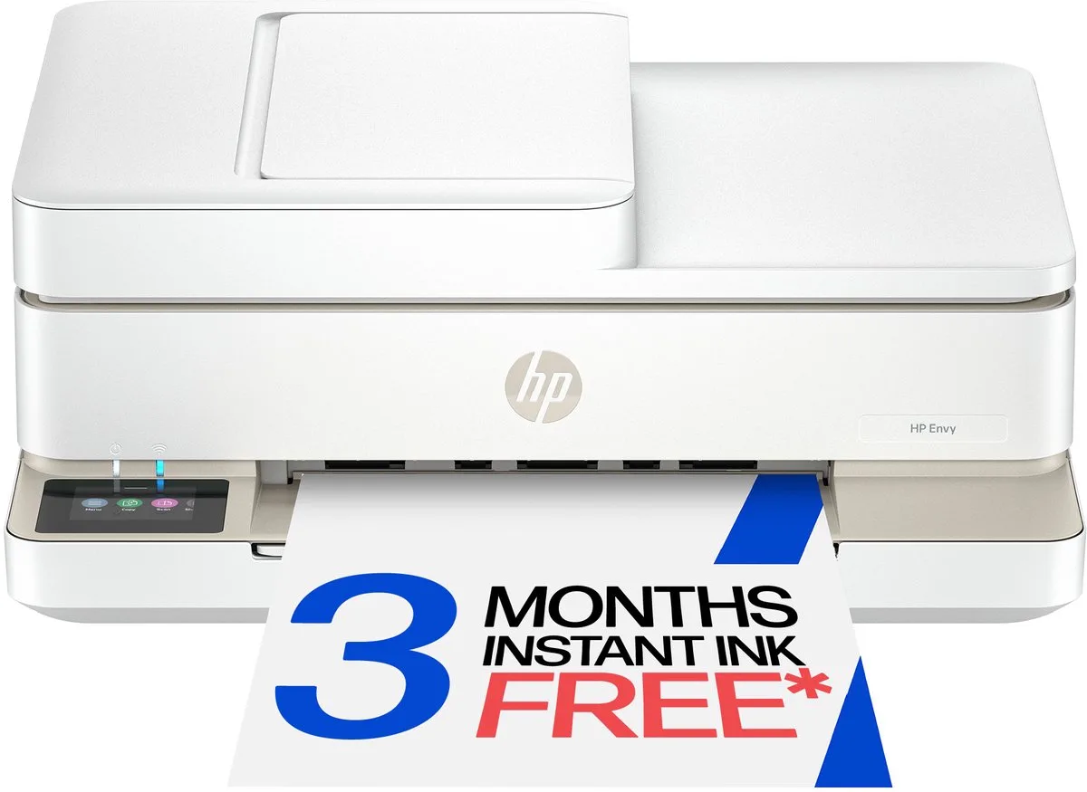ENVY 6532e Draadloos All-in-One Kleur Printer, Instant Ink; Foto's printen by HP in Beige – product photo