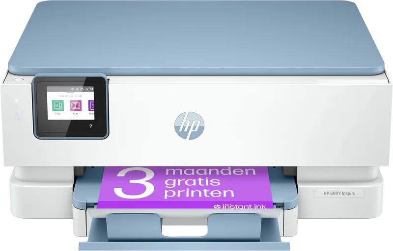 ENVY Foto Inspire 7221e - All-in-One Inkjetprinter - Geschikt voor Instant Ink - Blauw van HP in Wit – productfoto