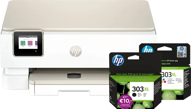 Envy Photo 7230 All-in-One + 1 zwarte XL + 1 kleuren XL cartridge de HP – photo produit