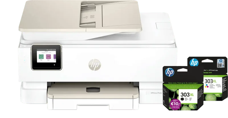 Envy Photo 7930 All-in-One + 1 extra zwarte XL + 1 kleuren cartridge de HP – photo produit