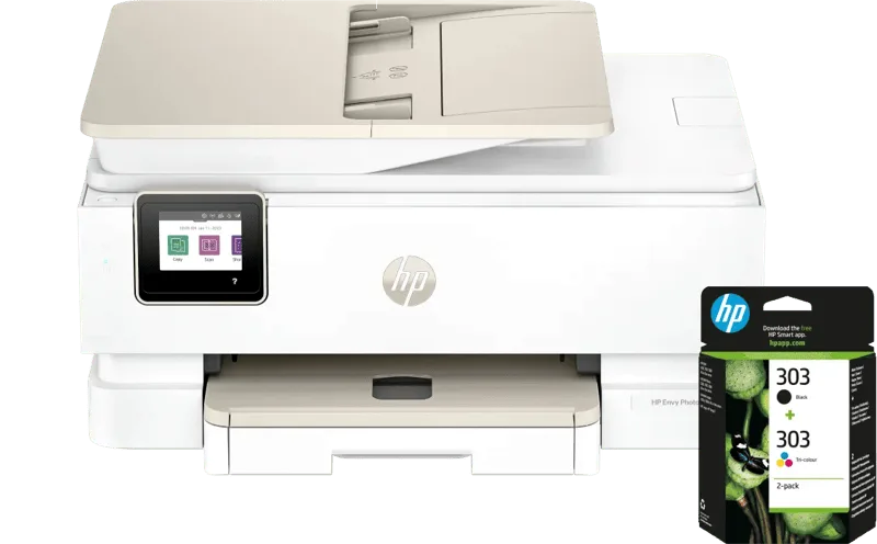 Envy Photo 7930 All-in-One + 1 set extra cartridges de HP – photo produit