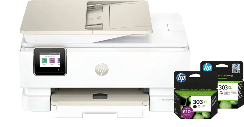 Envy Photo 7934 All-in-One + 1 extra zwarte XL + 1 kleuren cartridge de HP – photo produit
