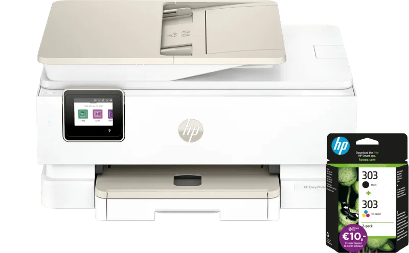 Envy Photo 7934 All-in-One + 1 set extra cartridges van HP – productfoto