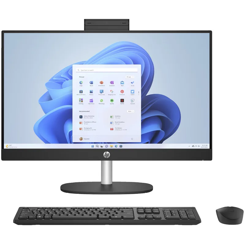 HP 24-cr0055nd All-in-One All-in-one PC Zwart van HP – productfoto
