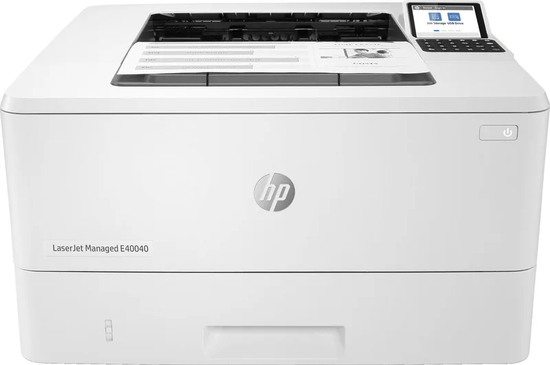 LaserJet Managed E40040dn A4 Mono Laser 38ppm de HP en Blanc – photo produit