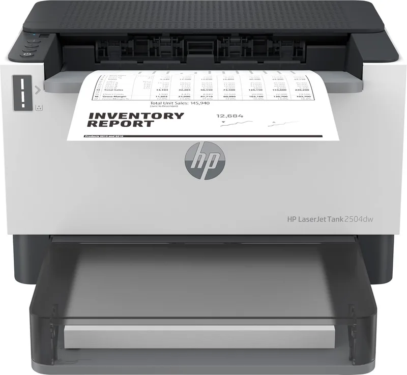 LaserJet Tank 2504dw Laserprinter van HP in Grijs – productfoto